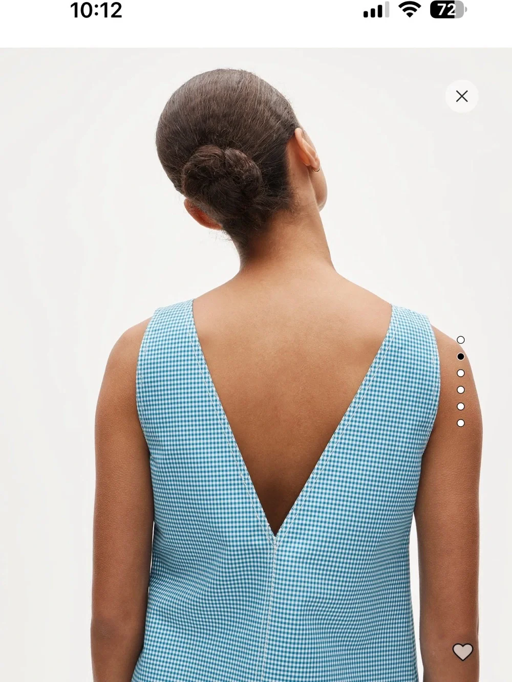 Light Blue Gingham Shift Dress
